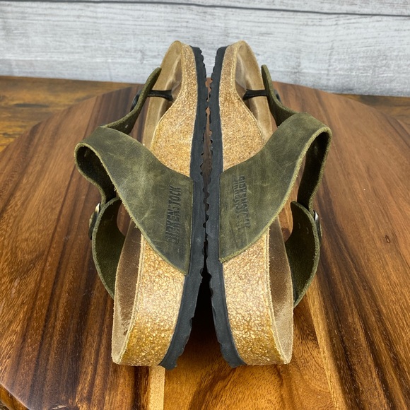 Birkenstock Gizeh Olive Green Jewel Thong Sandal Women’s Size 8 EU 39 - Picture 9 of 12